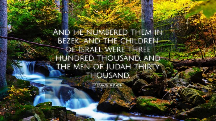 Picture 05 - 1 Samuel 11:8 ASV Desktop Wallpaper - And he numbered them in Bezek; and the children - Desktop Bible Verse Wallpaper