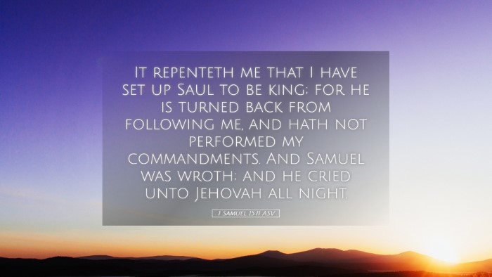 Picture 05 - 1 Samuel 15:11 ASV Desktop Wallpaper - It repenteth me that I have set up Saul to be - Desktop Bible Verse Wallpaper