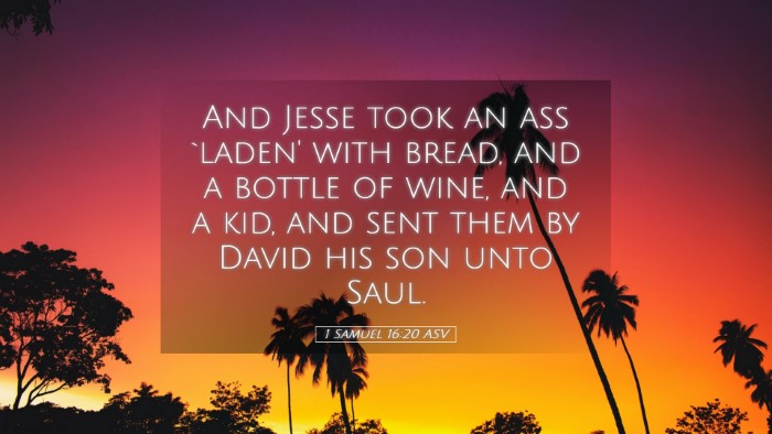 Picture 05 - 1 Samuel 16:20 ASV Desktop Wallpaper - And Jesse took an ass `laden' with bread, and a - Desktop Bible Verse Wallpaper