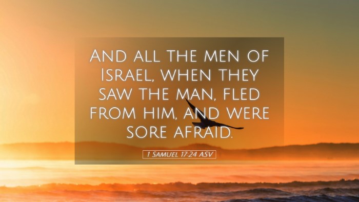 Picture 05 - 1 Samuel 17:24 ASV Desktop Wallpaper - And all the men of Israel, when they saw the man, - Desktop Bible Verse Wallpaper