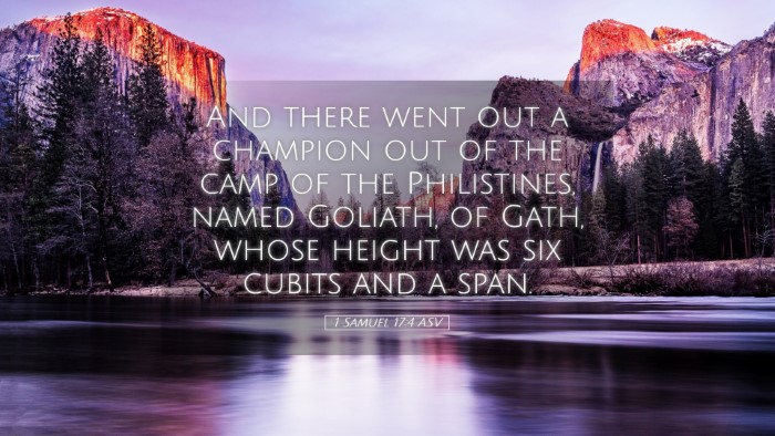Picture 05 - 1 Samuel 17:4 ASV Desktop Wallpaper - And there went out a champion out of the camp of - Desktop Bible Verse Wallpaper