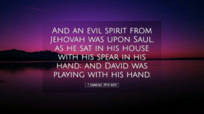 Picture 05 - 1 Samuel 19:9 ASV Desktop Wallpaper - And an evil spirit from Jehovah was upon Saul, as - Desktop Bible Verse Wallpaper
