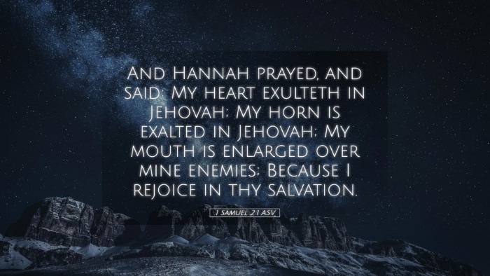 Picture 05 - 1 Samuel 2:1 ASV Desktop Wallpaper - And Hannah prayed, and said: My heart exulteth in - Desktop Bible Verse Wallpaper