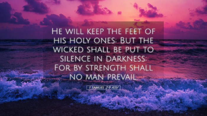 Picture 05 - 1 Samuel 2:9 ASV Desktop Wallpaper - He will keep the feet of his holy ones; But the - Desktop Bible Verse Wallpaper