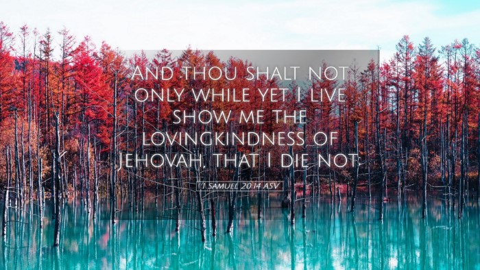 Picture 05 - 1 Samuel 20:14 ASV Desktop Wallpaper - And thou shalt not only while yet I live show me - Desktop Bible Verse Wallpaper