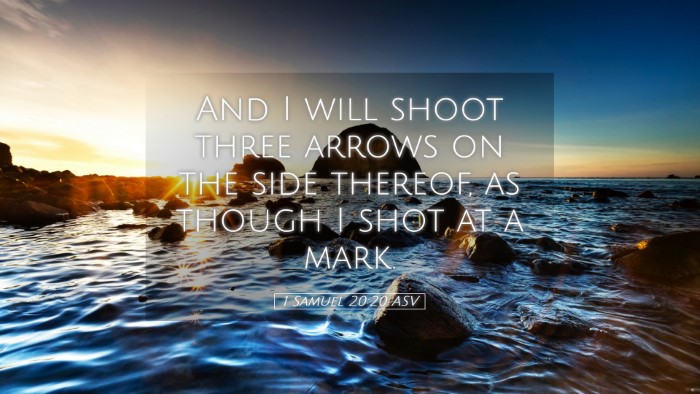 Picture 05 - 1 Samuel 20:20 ASV Desktop Wallpaper - And I will shoot three arrows on the side - Desktop Bible Verse Wallpaper