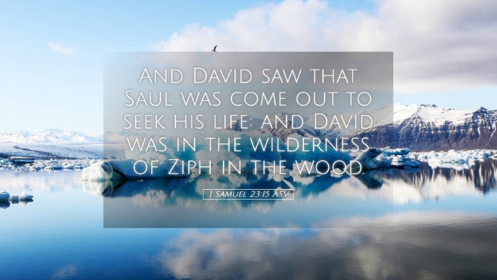 Picture 05 - 1 Samuel 23:15 ASV Desktop Wallpaper - And David saw that Saul was come out to seek his - Desktop Bible Verse Wallpaper