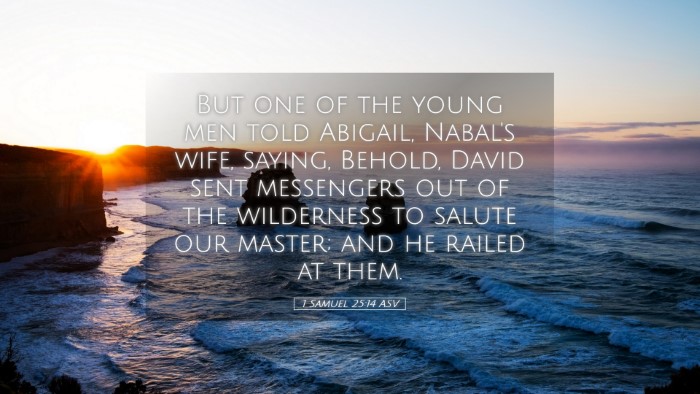 Picture 05 - 1 Samuel 25:14 ASV Desktop Wallpaper - But one of the young men told Abigail, Nabal's - Desktop Bible Verse Wallpaper