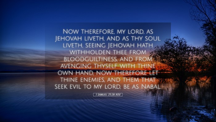 Picture 05 - 1 Samuel 25:26 ASV Desktop Wallpaper - Now therefore, my lord, as Jehovah liveth, and as - Desktop Bible Verse Wallpaper