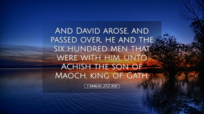 Picture 05 - 1 Samuel 27:2 ASV Desktop Wallpaper - And David arose, and passed over, he and the six - Desktop Bible Verse Wallpaper