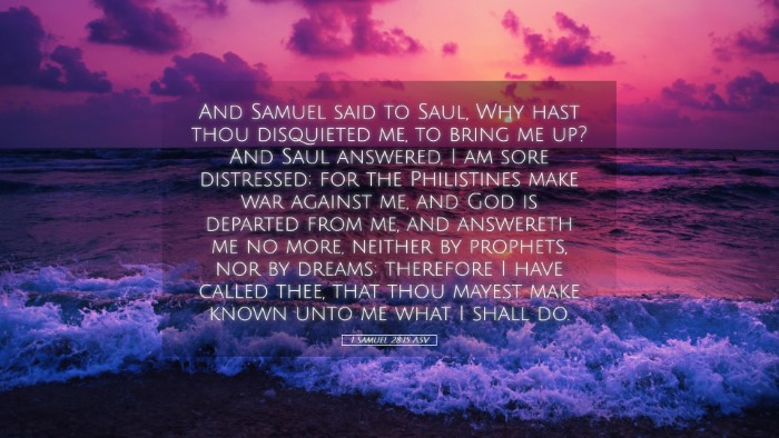 Picture 05 - 1 Samuel 28:15 ASV Desktop Wallpaper - And Samuel said to Saul, Why hast thou disquieted - Desktop Bible Verse Wallpaper