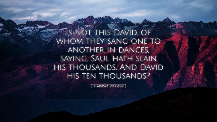 Picture 05 - 1 Samuel 29:5 ASV Desktop Wallpaper - Is not this David, of whom they sang one to - Desktop Bible Verse Wallpaper