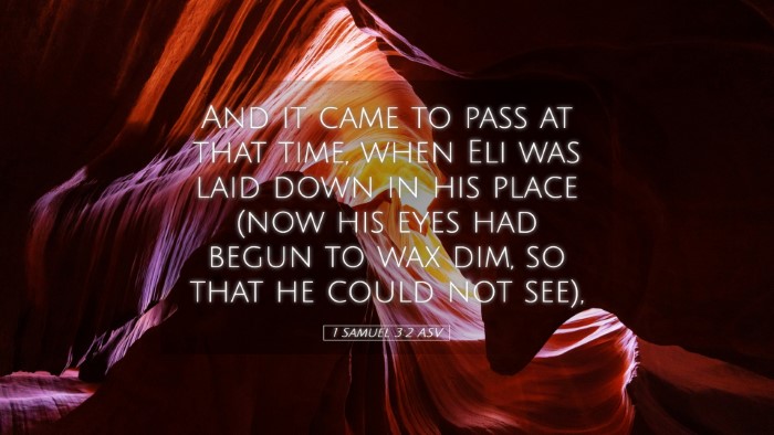 Picture 05 - 1 Samuel 3:2 ASV Desktop Wallpaper - And it came to pass at that time, when Eli was - Desktop Bible Verse Wallpaper