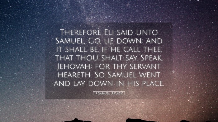 Picture 05 - 1 Samuel 3:9 ASV Desktop Wallpaper - Therefore Eli said unto Samuel, Go, lie down: and - Desktop Bible Verse Wallpaper