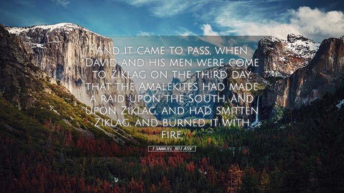 Picture 05 - 1 Samuel 30:1 ASV Desktop Wallpaper - And it came to pass, when David and his men were - Desktop Bible Verse Wallpaper