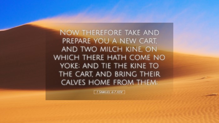 Picture 05 - 1 Samuel 6:7 ASV Desktop Wallpaper - Now therefore take and prepare you a new cart, - Desktop Bible Verse Wallpaper