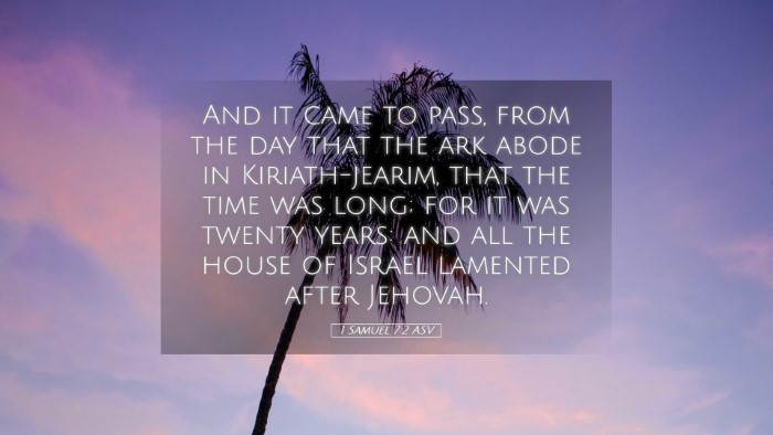 Picture 05 - 1 Samuel 7:2 ASV Desktop Wallpaper - And it came to pass, from the day that the ark - Desktop Bible Verse Wallpaper