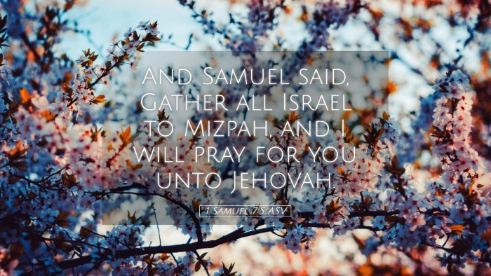 Picture 05 - 1 Samuel 7:5 ASV Desktop Wallpaper - And Samuel said, Gather all Israel to Mizpah, and - Desktop Bible Verse Wallpaper