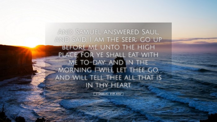 Picture 05 - 1 Samuel 9:19 ASV Desktop Wallpaper - And Samuel answered Saul, and said, I am the - Desktop Bible Verse Wallpaper