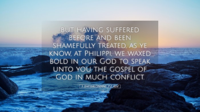 Picture 05 - 1 Thessalonians 2:2 ASV Desktop Wallpaper - but having suffered before and been shamefully - Desktop Bible Verse Wallpaper