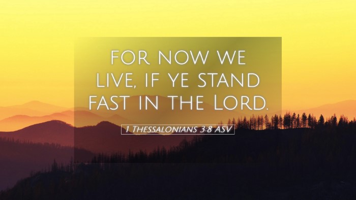 Picture 05 - 1 Thessalonians 3:8 ASV Desktop Wallpaper - for now we live, if ye stand fast in the - Desktop Bible Verse Wallpaper