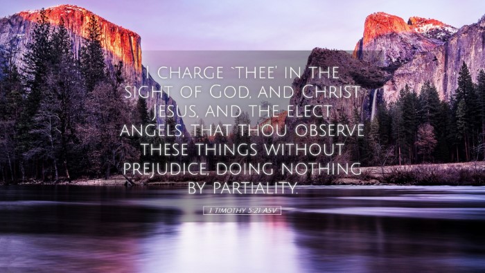 Picture 05 - 1 Timothy 5:21 ASV Desktop Wallpaper - I charge `thee' in the sight of God, and Christ - Desktop Bible Verse Wallpaper