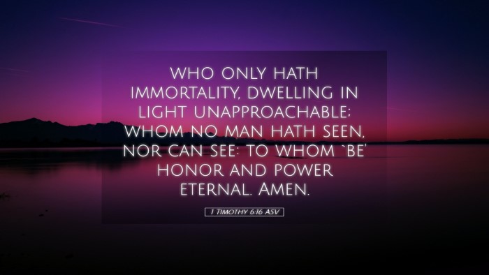 Picture 05 - 1 Timothy 6:16 ASV Desktop Wallpaper - who only hath immortality, dwelling in light - Desktop Bible Verse Wallpaper