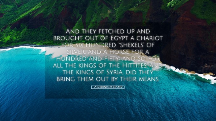 Picture 05 - 2 Chronicles 1:17 ASV Desktop Wallpaper - And they fetched up and brought out of Egypt a - Desktop Bible Verse Wallpaper