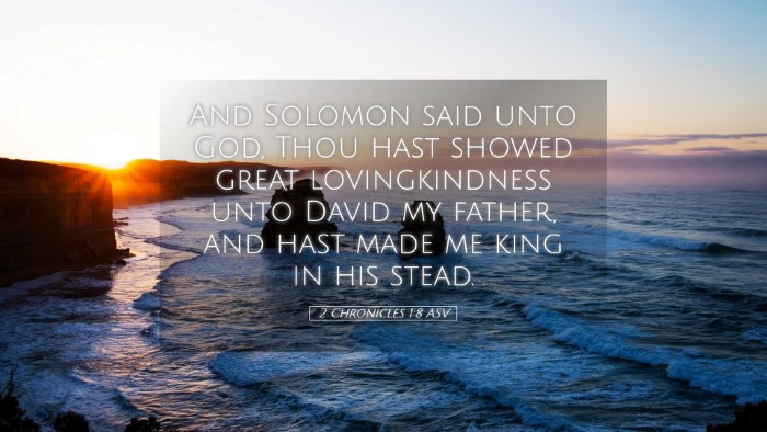 Picture 05 - 2 Chronicles 1:8 ASV Desktop Wallpaper - And Solomon said unto God, Thou hast showed great - Desktop Bible Verse Wallpaper