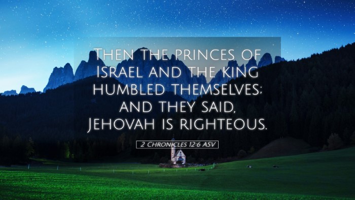 Picture 05 - 2 Chronicles 12:6 ASV Desktop Wallpaper - Then the princes of Israel and the king humbled - Desktop Bible Verse Wallpaper
