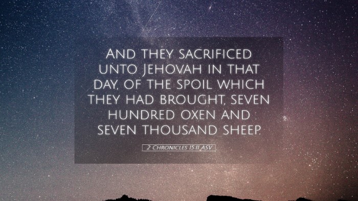 Picture 05 - 2 Chronicles 15:11 ASV Desktop Wallpaper - And they sacrificed unto Jehovah in that day, of - Desktop Bible Verse Wallpaper