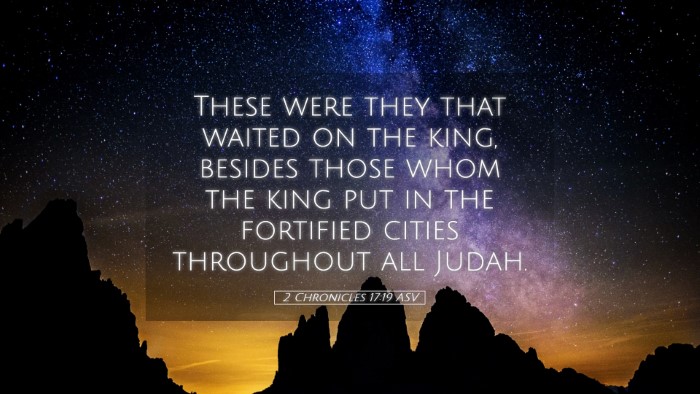 Picture 05 - 2 Chronicles 17:19 ASV Desktop Wallpaper - These were they that waited on the king, besides - Desktop Bible Verse Wallpaper