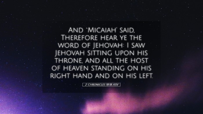 Picture 05 - 2 Chronicles 18:18 ASV Desktop Wallpaper - And `Micaiah' said, Therefore hear ye the word of - Desktop Bible Verse Wallpaper