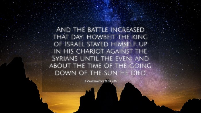 Picture 05 - 2 Chronicles 18:34 ASV Desktop Wallpaper - And the battle increased that day: howbeit the - Desktop Bible Verse Wallpaper