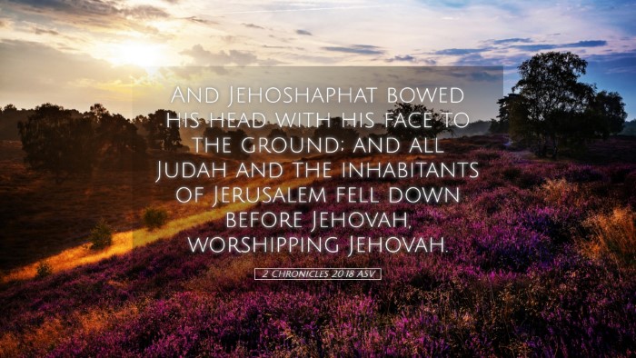 Picture 05 - 2 Chronicles 20:18 ASV Desktop Wallpaper - And Jehoshaphat bowed his head with his face to - Desktop Bible Verse Wallpaper