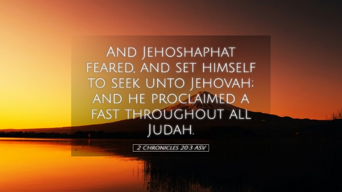 Picture 05 - 2 Chronicles 20:3 ASV Desktop Wallpaper - And Jehoshaphat feared, and set himself to seek - Desktop Bible Verse Wallpaper