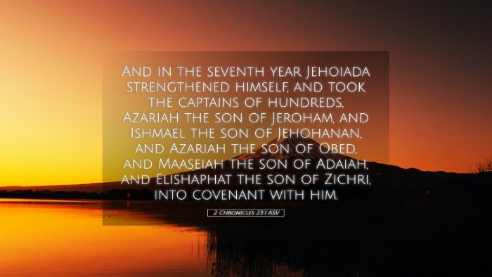Picture 05 - 2 Chronicles 23:1 ASV Desktop Wallpaper - And in the seventh year Jehoiada strengthened - Desktop Bible Verse Wallpaper