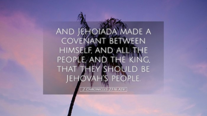 Picture 05 - 2 Chronicles 23:16 ASV Desktop Wallpaper - And Jehoiada made a covenant between himself, and - Desktop Bible Verse Wallpaper