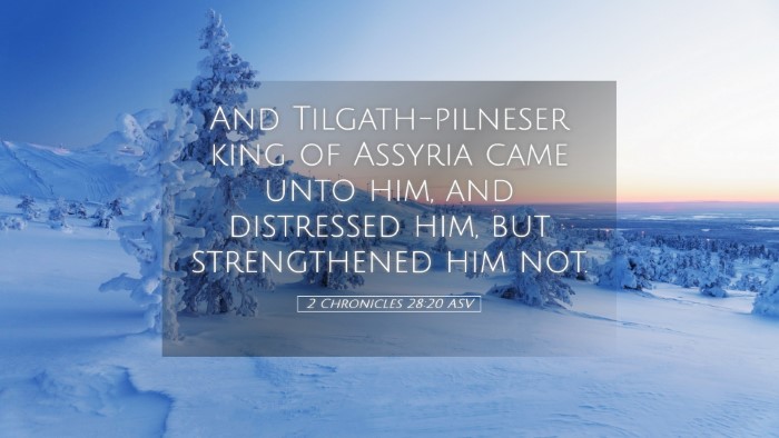 Picture 05 - 2 Chronicles 28:20 ASV Desktop Wallpaper - And Tilgath-pilneser king of Assyria came unto - Desktop Bible Verse Wallpaper