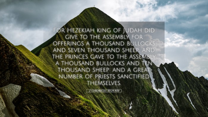 Picture 05 - 2 Chronicles 30:24 ASV Desktop Wallpaper - For Hezekiah king of Judah did give to the - Desktop Bible Verse Wallpaper