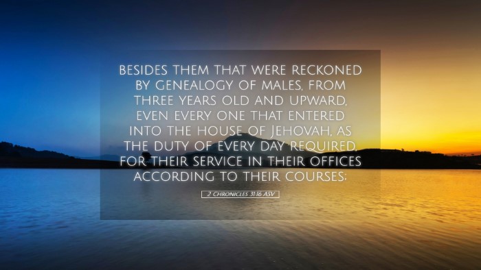 Picture 05 - 2 Chronicles 31:16 ASV Desktop Wallpaper - besides them that were reckoned by genealogy of - Desktop Bible Verse Wallpaper