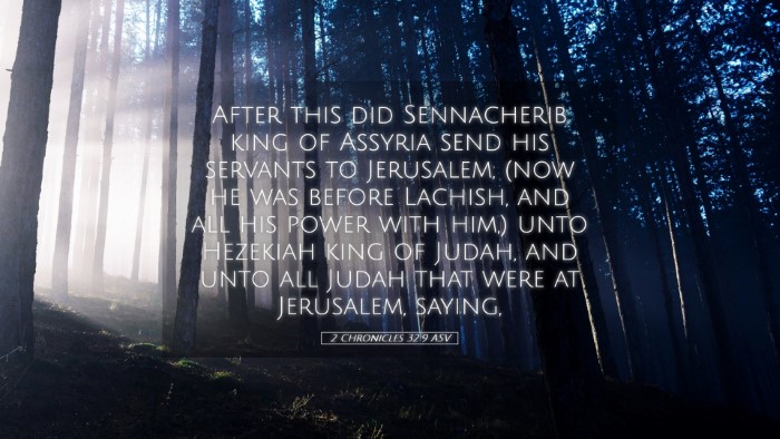 Picture 05 - 2 Chronicles 32:9 ASV Desktop Wallpaper - After this did Sennacherib king of Assyria send - Desktop Bible Verse Wallpaper