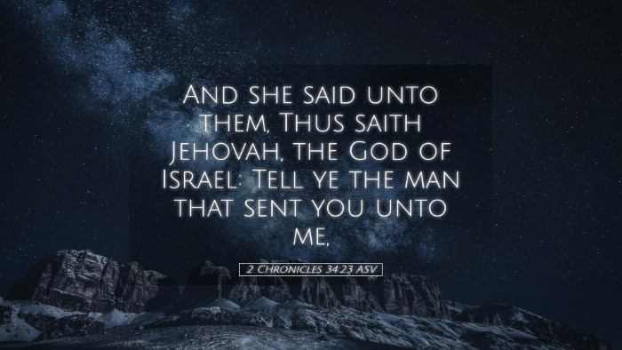 Picture 05 - 2 Chronicles 34:23 ASV Desktop Wallpaper - And she said unto them, Thus saith Jehovah, the - Desktop Bible Verse Wallpaper