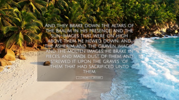 Picture 05 - 2 Chronicles 34:4 ASV Desktop Wallpaper - And they brake down the altars of the Baalim in - Desktop Bible Verse Wallpaper