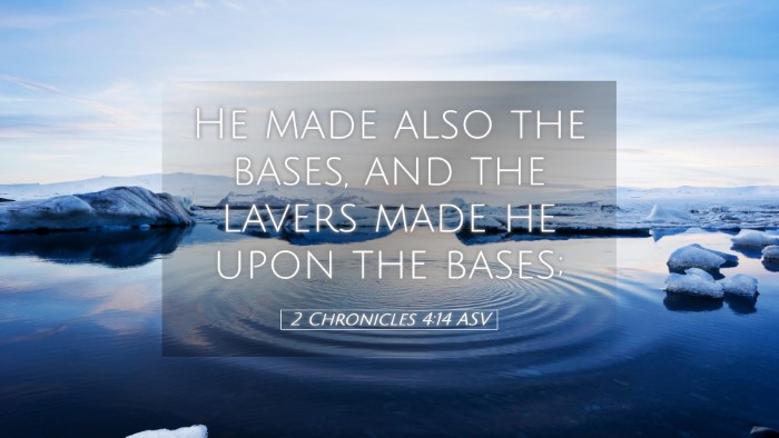 Picture 05 - 2 Chronicles 4:14 ASV Desktop Wallpaper - He made also the bases, and the lavers made he - Desktop Bible Verse Wallpaper