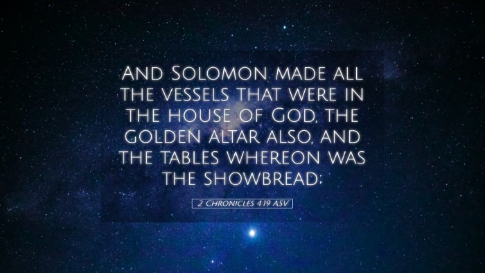Picture 05 - 2 Chronicles 4:19 ASV Desktop Wallpaper - And Solomon made all the vessels that were in the - Desktop Bible Verse Wallpaper