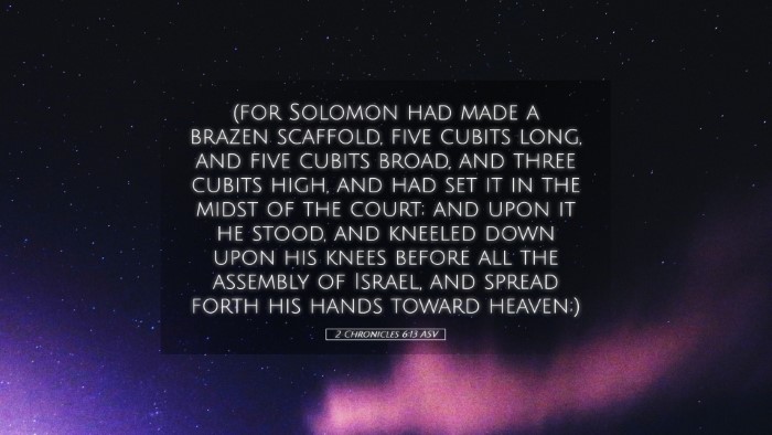 Picture 05 - 2 Chronicles 6:13 ASV Desktop Wallpaper - (for Solomon had made a brazen scaffold, five - Desktop Bible Verse Wallpaper