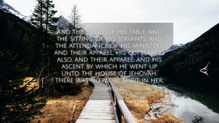 Picture 05 - 2 Chronicles 9:4 ASV Desktop Wallpaper - and the food of his table, and the sitting of his - Desktop Bible Verse Wallpaper