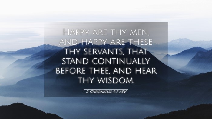 Picture 05 - 2 Chronicles 9:7 ASV Desktop Wallpaper - Happy are thy men, and happy are these thy - Desktop Bible Verse Wallpaper