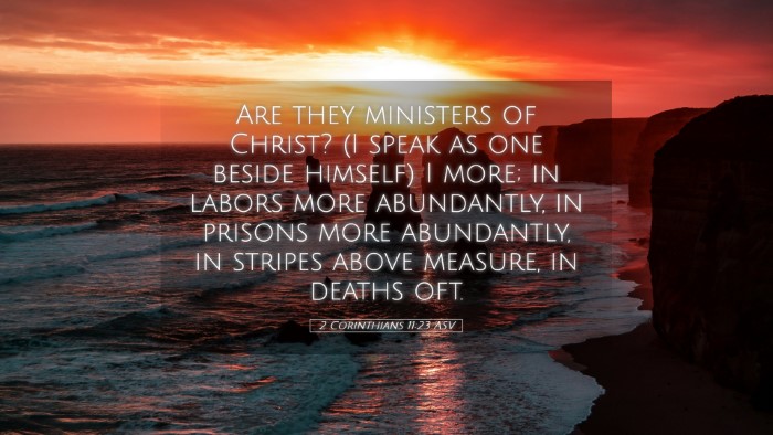 Picture 05 - 2 Corinthians 11:23 ASV Desktop Wallpaper - Are they ministers of Christ? (I speak as one - Desktop Bible Verse Wallpaper
